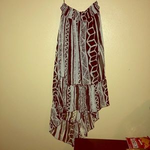 Black and white full length skirt